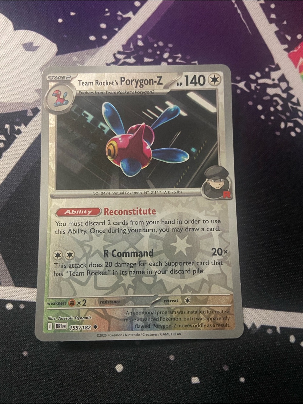 Team Rocket's Porygon-Z Rev Holographic (155/182) Destined Rivals
